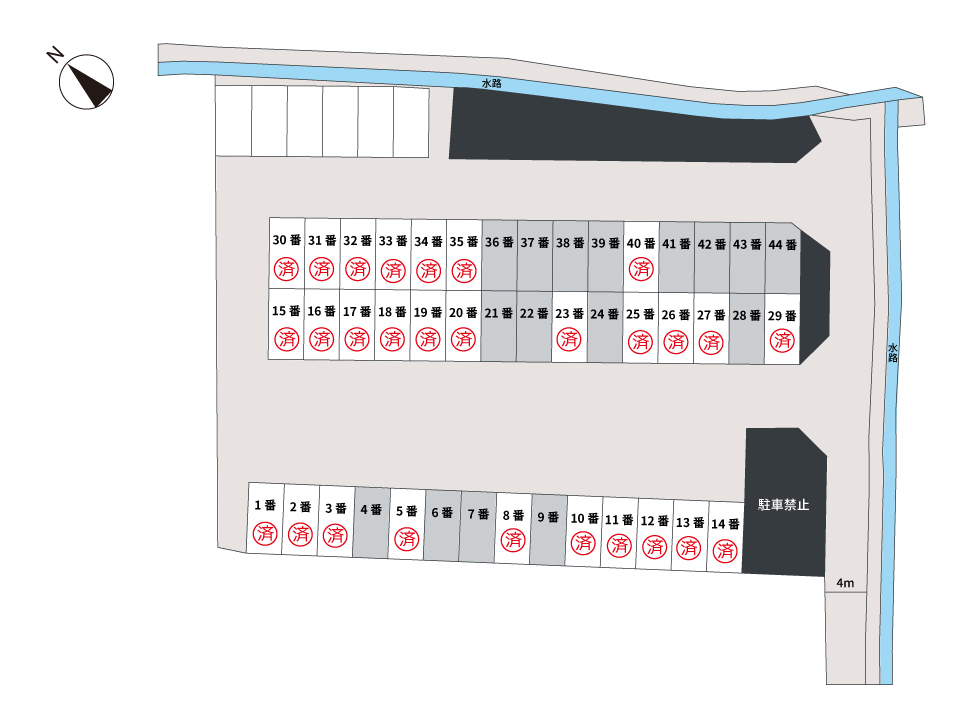 牟礼町 月極駐車場 区画図