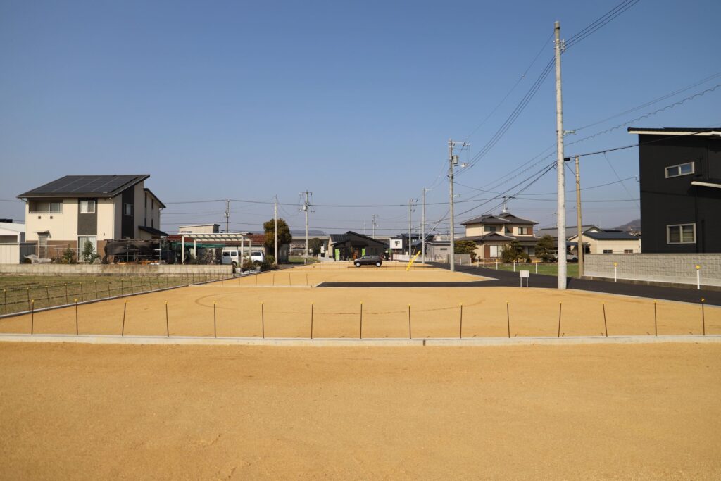 ルーツガーデン下田井Ⅲ6号地　南から撮影