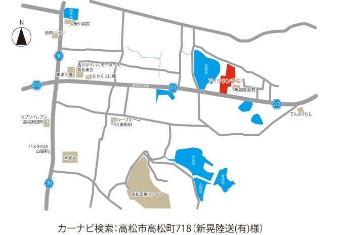 アイタウン高松　地図