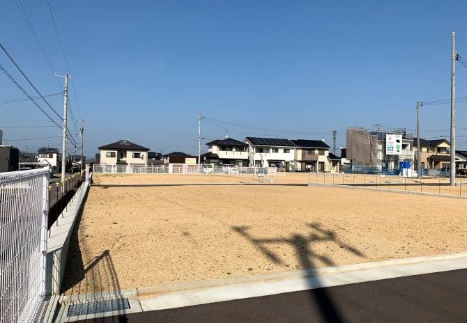 8号地　東面から（モデルハウス建築前）