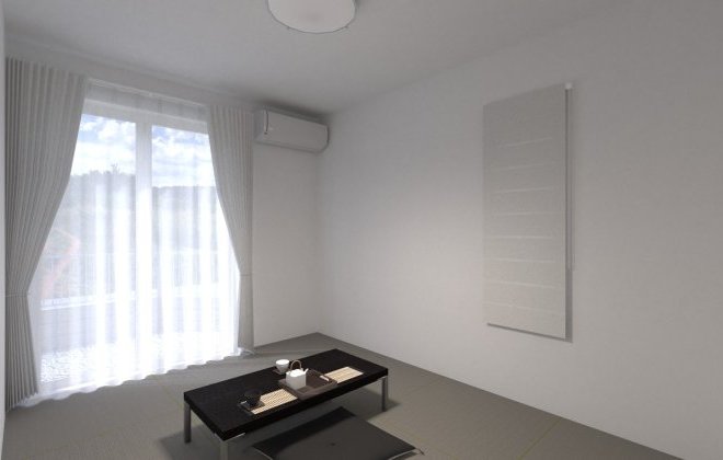 【和室】暮らしの中に「ほっと一息つける場所」。そんな役割を果たしてくれるのがこの和室です。小さな子どもの遊び場や、お昼寝スペースとしても便利！※画像はイメージパースです