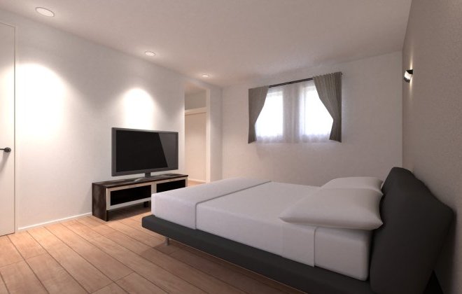 【寝室】10帖のゆとりある寝室に、ウォークインクローゼットを併設。ベッドやデスク、ドレッサーなども置きやすく、10帖ならではの自由度の高いレイアウトが可能です。※画像はイメージパースです