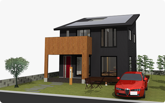 ゼロエネルギー住宅の凛とした佇まい