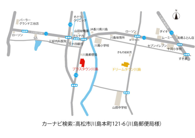 プラスタウン川島地図