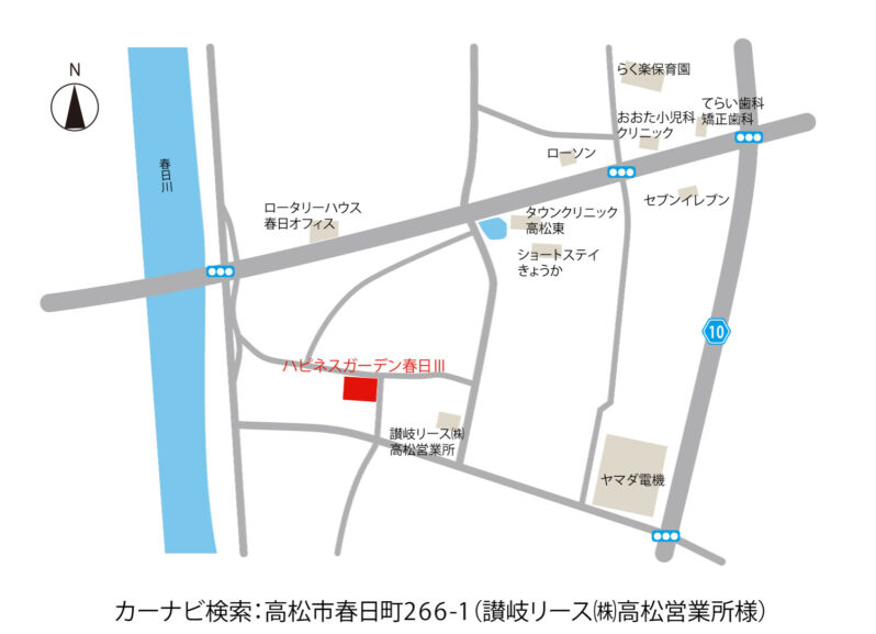 ハピネスガーデン春日Ⅲ地図