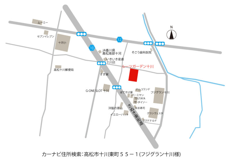 ルーツガーデン十川地図
