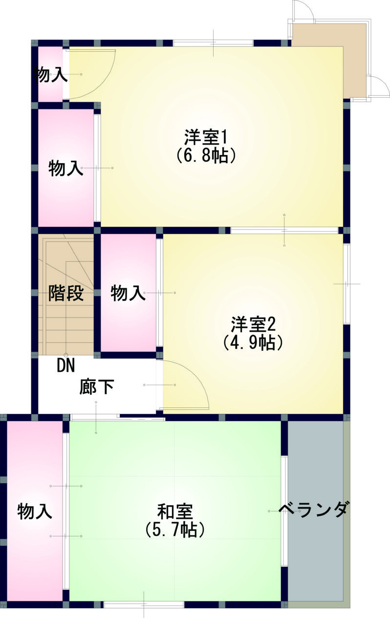 川部 中古物件2階