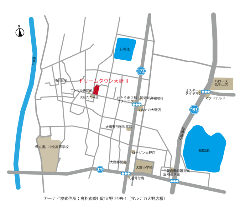 ドリームタウン大野Ⅲ地図